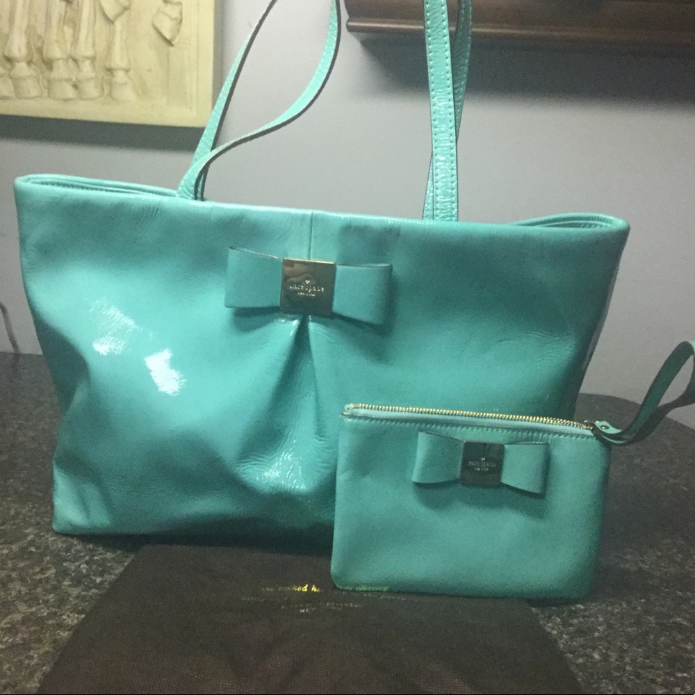Veranda Place Patent Leather Evie Tote and wallet